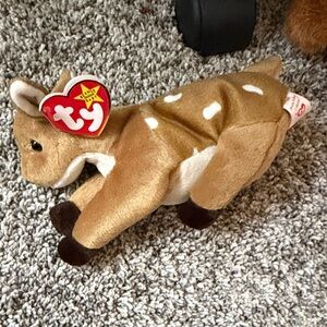 Ty Brown and White Deer Plush